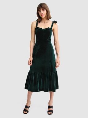 Belle & Bloom Summer Storm Velvet Midi Dress